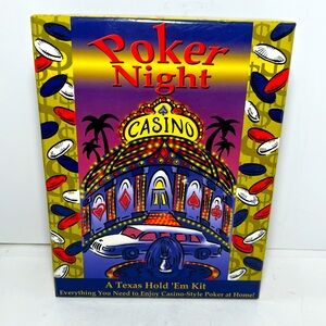 Vintage Poker Night Casino Texas Hold ‘Em Kit NIB Complete 2004